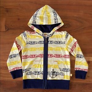 harajuku mini hooded sweatshirt chain link hoodie Gwen Stefani kids cream XS